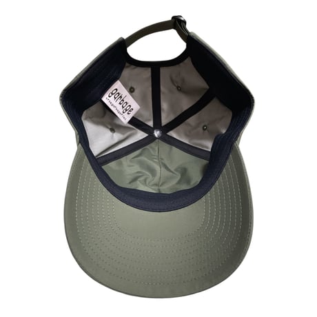 GARBAGE PRE CURVE BRIM 6 PANEL CAP (4:33) Olive x White