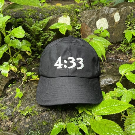 GARBAGE PRE CURVE BRIM 6 PANEL CAP (4:33) Black x White