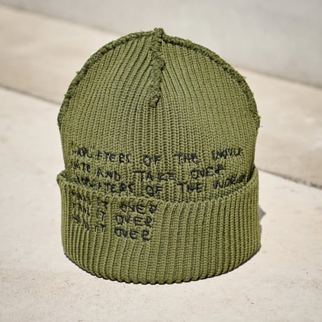 SALE GARBAGE Inside Out Cuff Beanie (Olive)