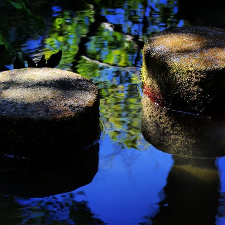 A4サイズオリジナル写真プリント「二つの庭石」