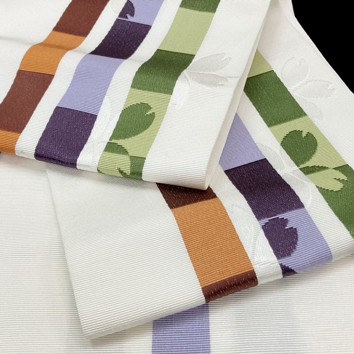 新品　未使用品　博多織　半幅帯　椿　森博多織　正絹　日本製　和装　小袋帯 fit=scale-down,w=1200