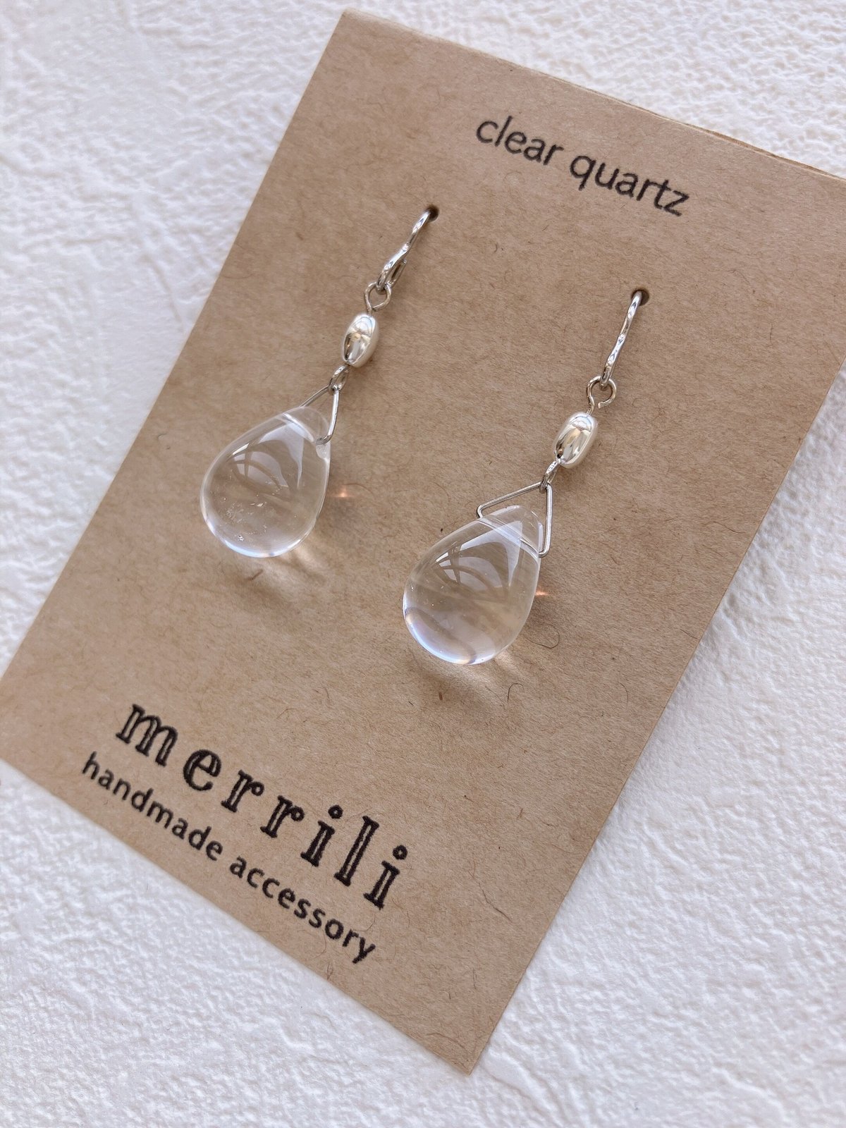 47✧オールマイティ✧ドロップクリスタルの大ぶりピアス | merrili