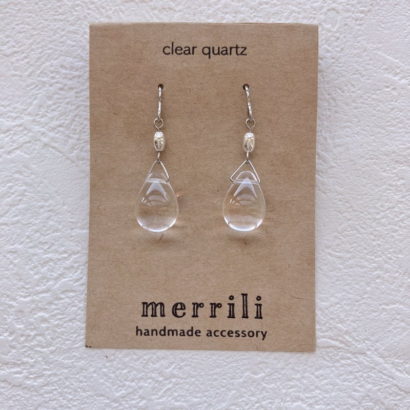 47✧オールマイティ✧ドロップクリスタルの大ぶりピアス | merrili