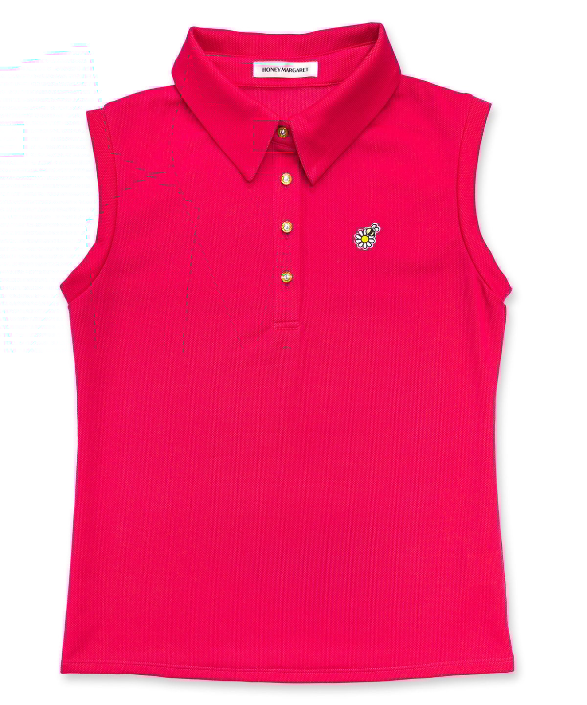 ノースリーブポロ ビビットピンク | HONEY MARGARET
