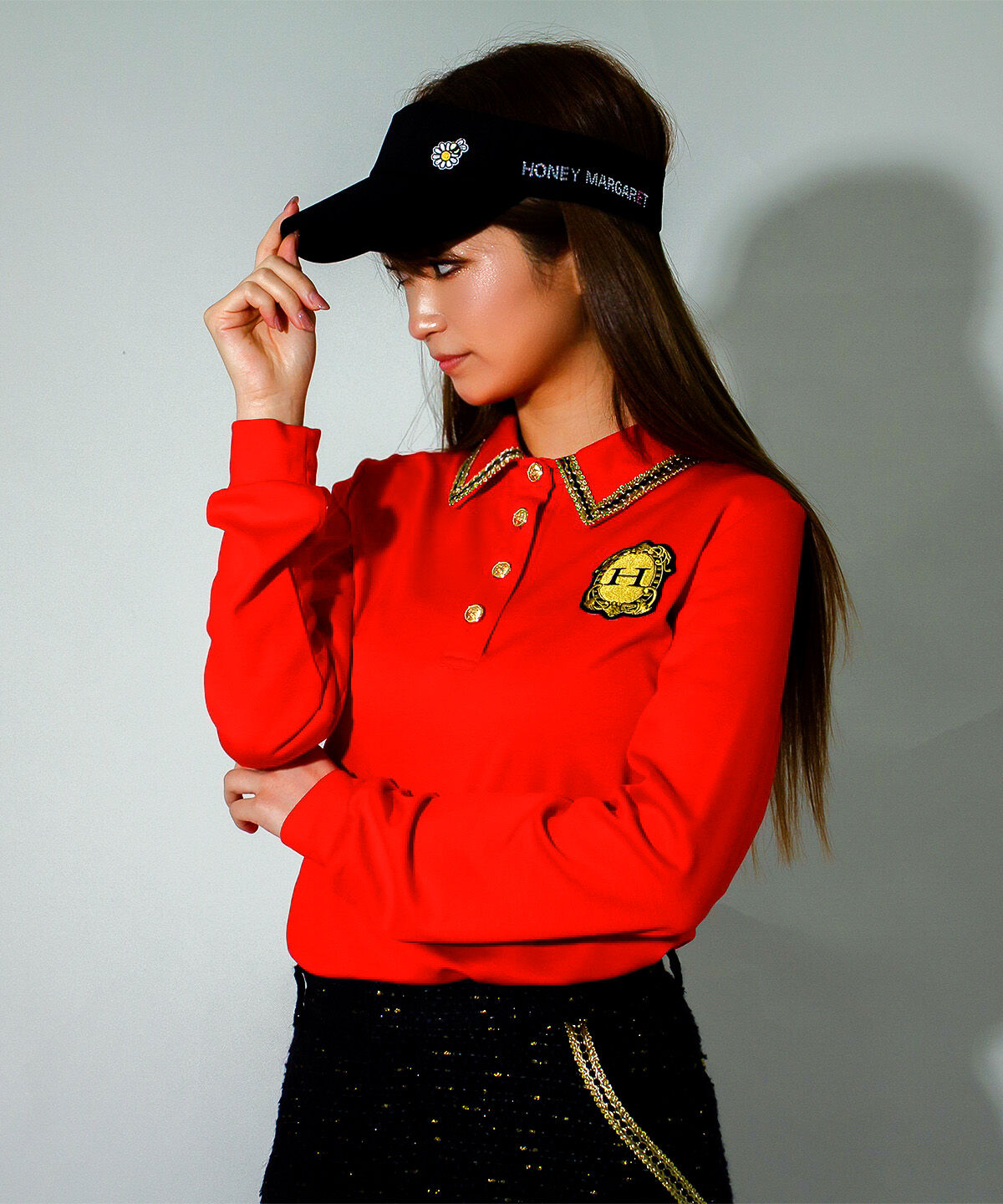 バットマン刺繍ポロシャツ レッド バットマン刺繍ポロシャツ レッド