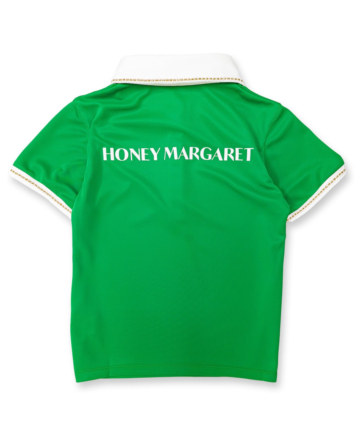 ワンポイント刺繍半袖ポロシャツ グリーン | HONEY MARGARET
