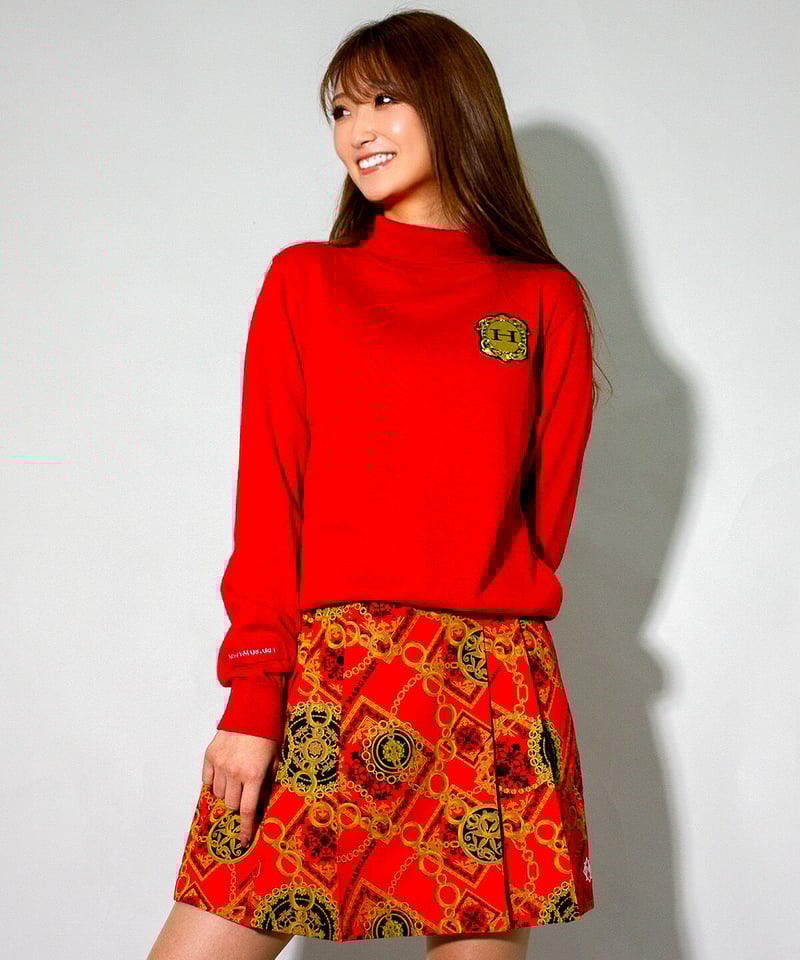 コットンカシミアタートルネックニット レッド | HONEY MARGARET