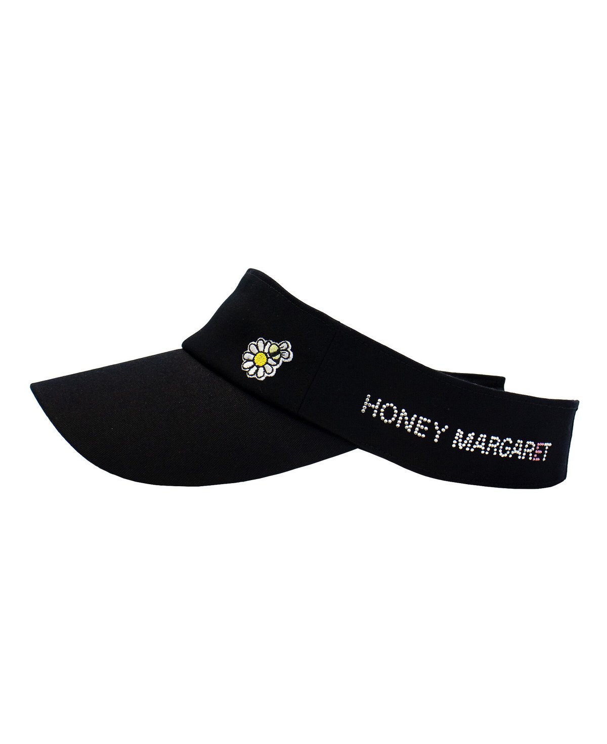 フラワーロゴ入りサンバイザー ブラック | HONEY MARGARET