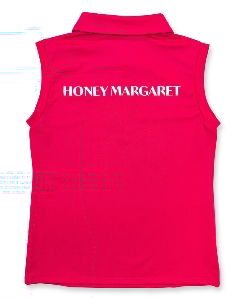 ノースリーブポロ ビビットピンク | HONEY MARGARET