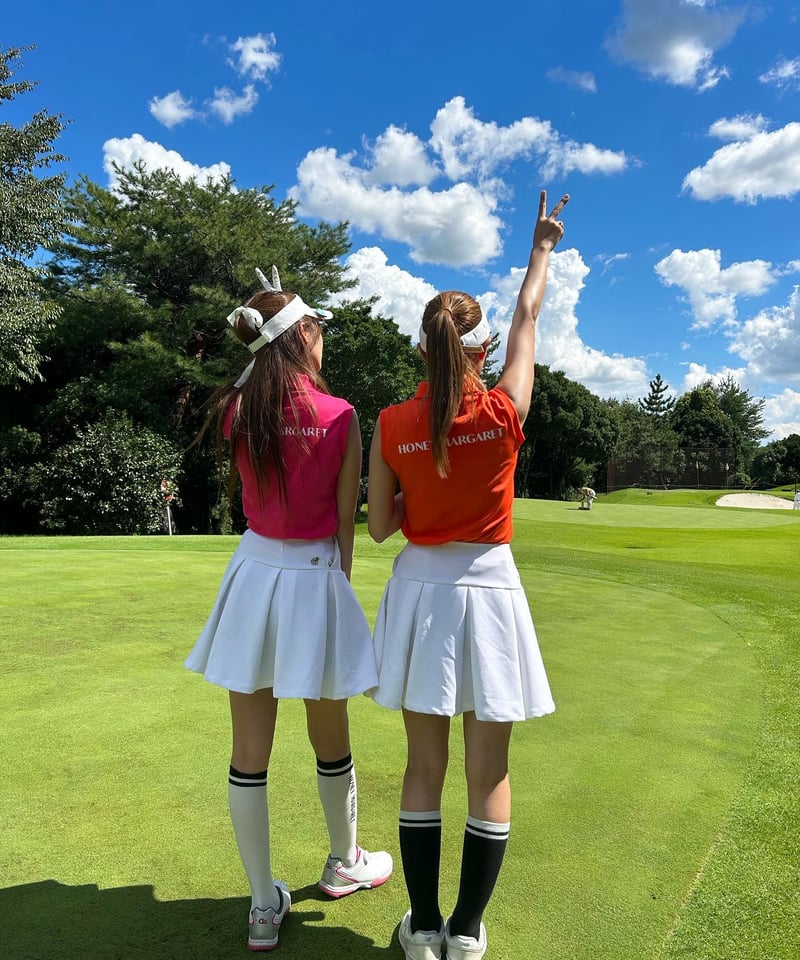 ノースリーブポロ ビビットピンク | HONEY MARGARET