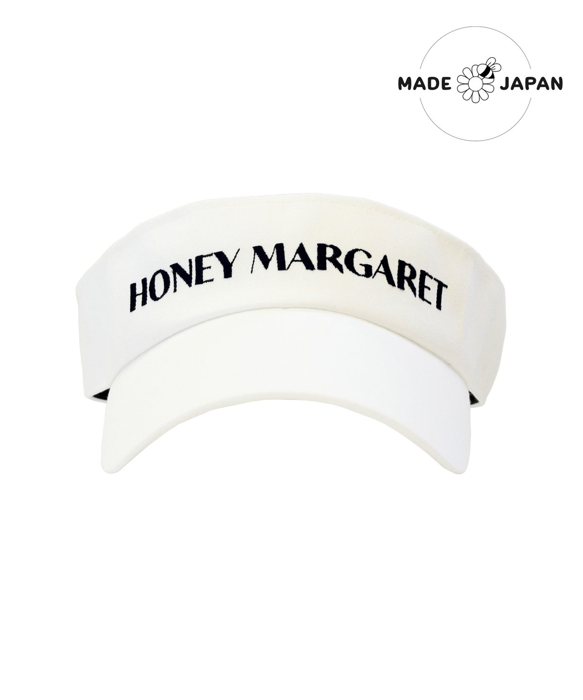HONEY MARGARETロゴ入りサンバイザー ホワイト | HONEY MARGARET