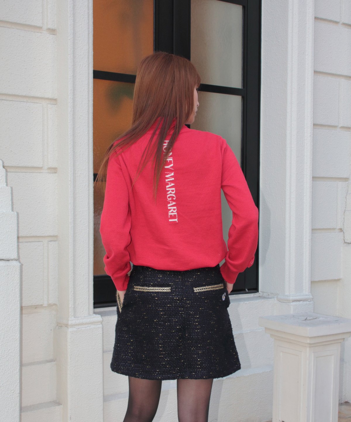 ブリリアントツイードスカート ネイビー | HONEY MARGARET