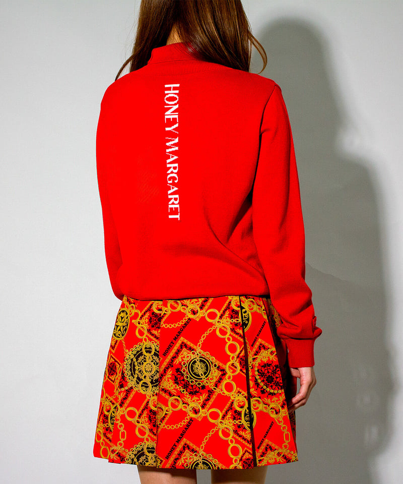 コットンカシミアタートルネックニット レッド | HONEY MARGARET