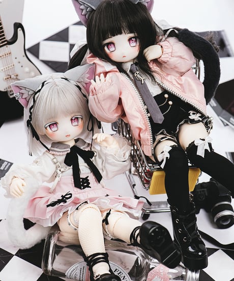 【LaPeonierコラボ企画】TinyFox×適当緑 猫耳量産型女子・黒猫 1/6スケールMJDドール フルセット※特典付き※送料無料※2024年9月以後発送予定※
