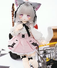 【LaPeonierコラボ企画】TinyFox×適当緑 猫耳量産型女子・白猫 1/6スケールMJDドール フルセット※特典付き※送料無料※2024年9月以後発送予定※