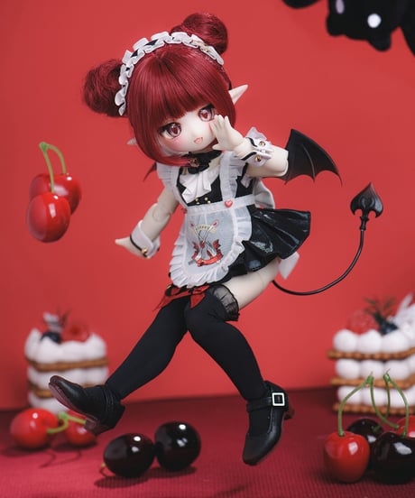 【人気商品再販】TinyFox さくらんぼ小悪魔 チェリー 1/6スケールMJDドール フルセット※アクセサリーなし※新ボディ採用※特典付き※送料無料※注文後一ヶ月以内発送予定※