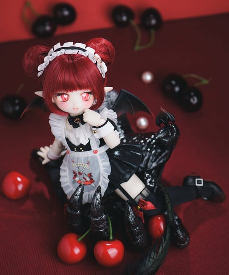 【人気商品再販】TinyFox さくらんぼ小悪魔 チェリー 1/6スケールMJDドール フルセット※アクセサリーなし※新ボディ採用※特典付き※送料無料※注文後一ヶ月以内発送予定※