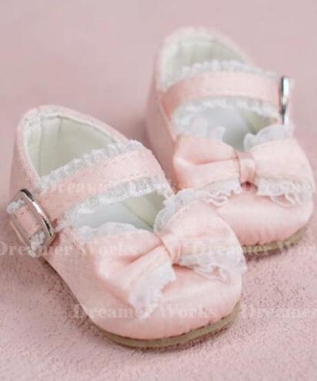 【即納】【各種１コ限定】1/6スケールドール用シューズ 表面絹生地 ロリータ靴 White・Pink・LightBlue リボン3種類