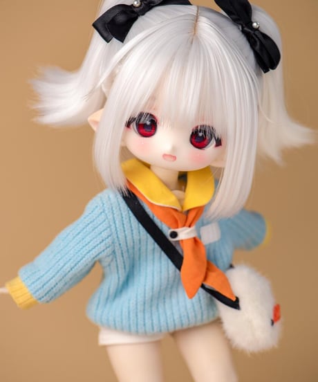 【受注生産】【TinyFoxカスタマイズ】TinyFox1/6ボディ用 1/3サイズ ヘッド HQ-01 & HQ-02 白色 / ピンク色※再販※お届け目安：2026年10月以降＊更新