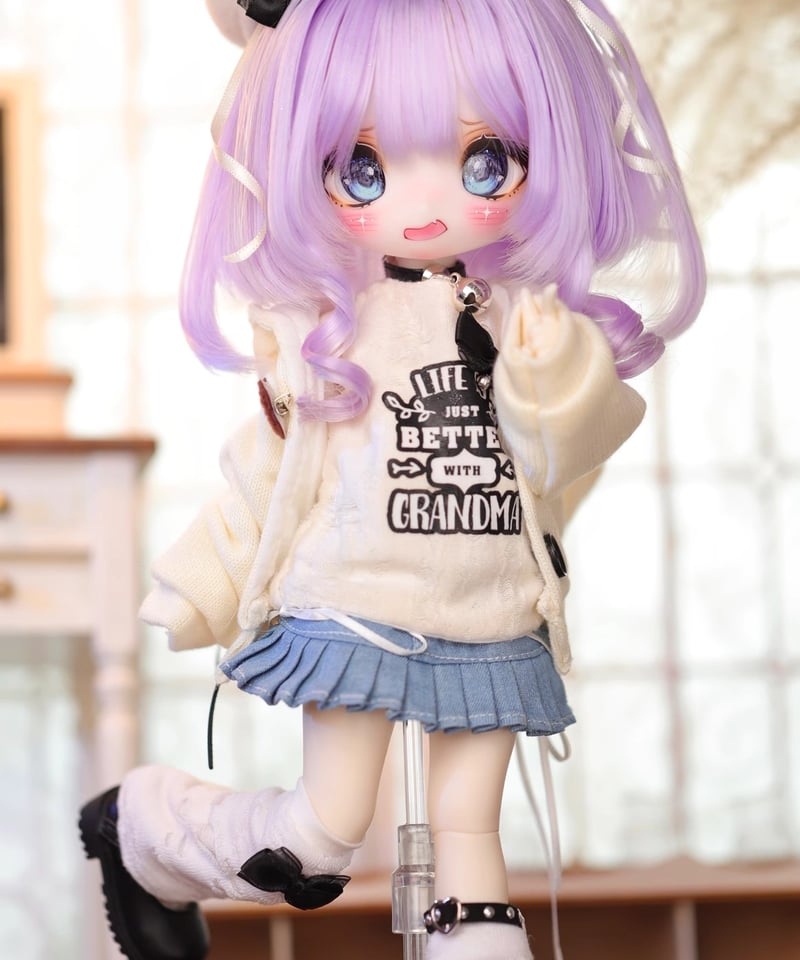 ひなむぎ　ドール服セット 正規代理】【受注生産】MINASKA017 豆乳派 ドール服セット カジュアル