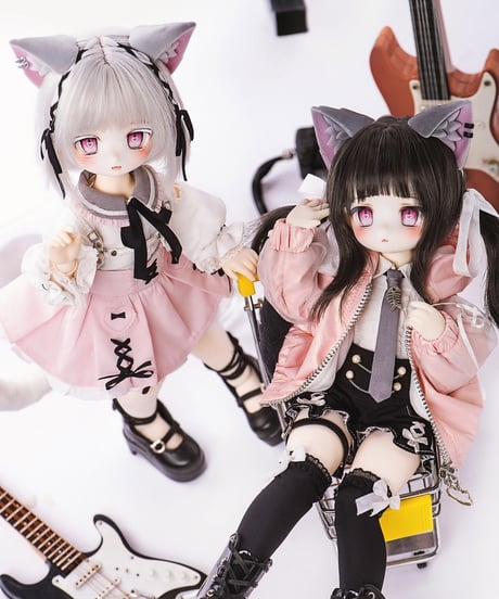 【LaPeonierコラボ企画】TinyFox×適当緑 猫耳量産型女子・黒猫 1/6スケールMJDドール フルセット※特典付き※送料無料※2024年9月以後発送予定※