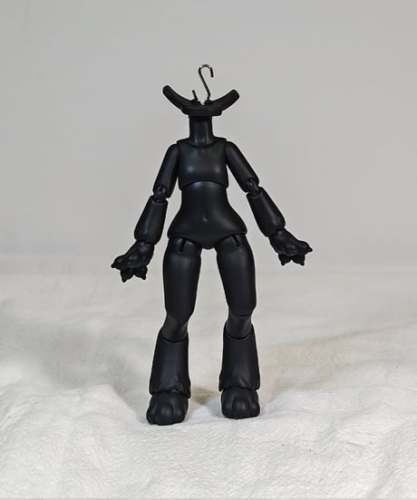 【新鋭ドールメーカー・スチール缶ペンギン（TINGUIN）】製　スチール缶子猫 1/12サイズBJDドール　けものボデイ　黒肌ボディ　素体セット　ドール素体+パーツ　＊お届け目安二ヶ月【送料無料】