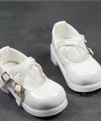 【即納】1/6スケールドール用シューズ カジュアルローファータイプ Black・White 【一点限定】