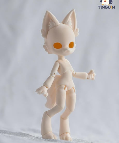 【新鋭ドールメーカー・スチール缶ペンギン（TINGUIN）】製スチール缶子猫 1/12サイズBJDけものドール ob普肌→手触り感UP！白肌ボディ,素体,パーツ　＊お届け目安二ヶ月【送料無料】