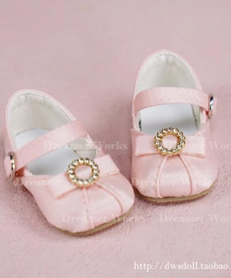 【即納】【各種１コ限定】1/6スケールドール用シューズ 表面絹生地 ロリータ靴 White・Pink・LightBlue リボン3種類