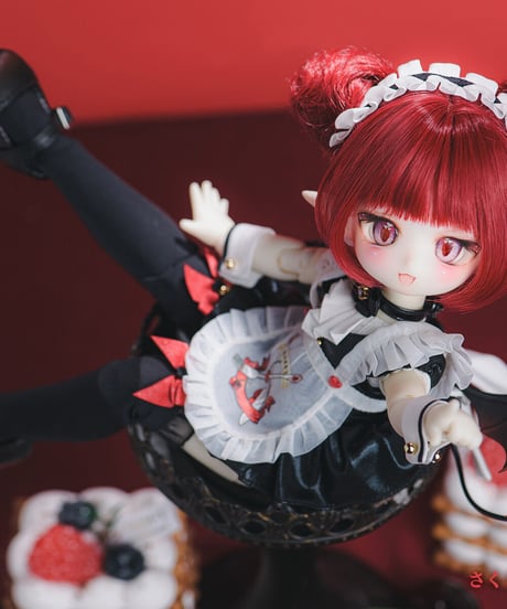 【人気商品再販】TinyFox さくらんぼ小悪魔 チェリー 1/6スケールMJDドール フルセット※アクセサリーなし※新ボディ採用※特典付き※送料無料※注文後一ヶ月以内発送予定※