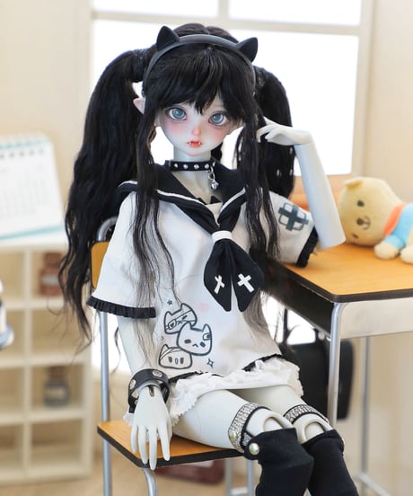【正規代理】【受注生産】MINASKA03 *にゃんこ調査隊* BJDドール セーラー服単品 30cm 1/6ボデイ 40cm 1/4ボデイ対応 4カラー対応 お届け目安：60日