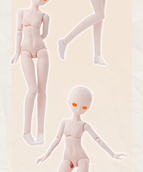 【予約】【数量限定】TinyFox 新1/4スケール MJDドール素体 ボディ 〈PEKO体〉三種類 ココナッツホワイト(椰白) 素体全長：39.8㎝/38.8cm 【2026年9月以降出荷予定】