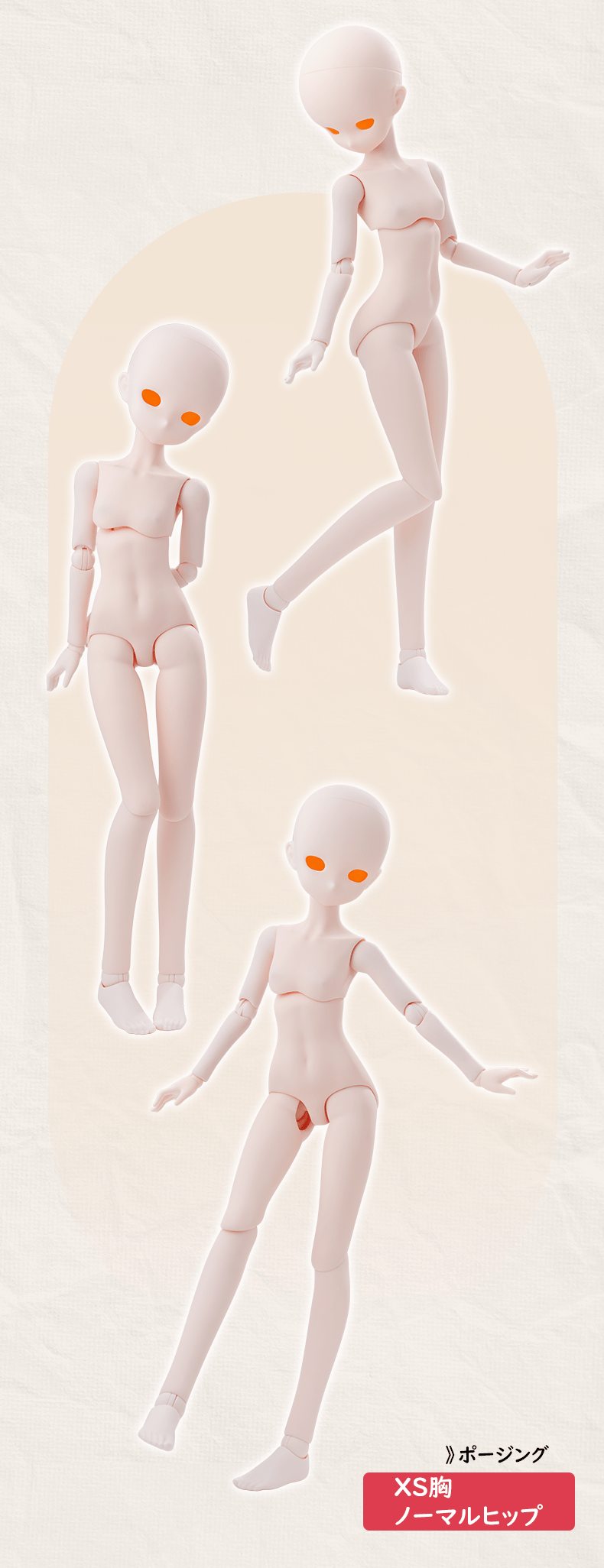 予約】【数量限定】TinyFox 新1/4スケール MJDドール素体 ボディ