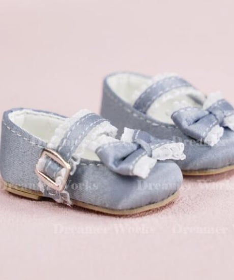 【即納】【各種１コ限定】1/6スケールドール用シューズ 表面絹生地 ロリータ靴 White・Pink・LightBlue リボン3種類