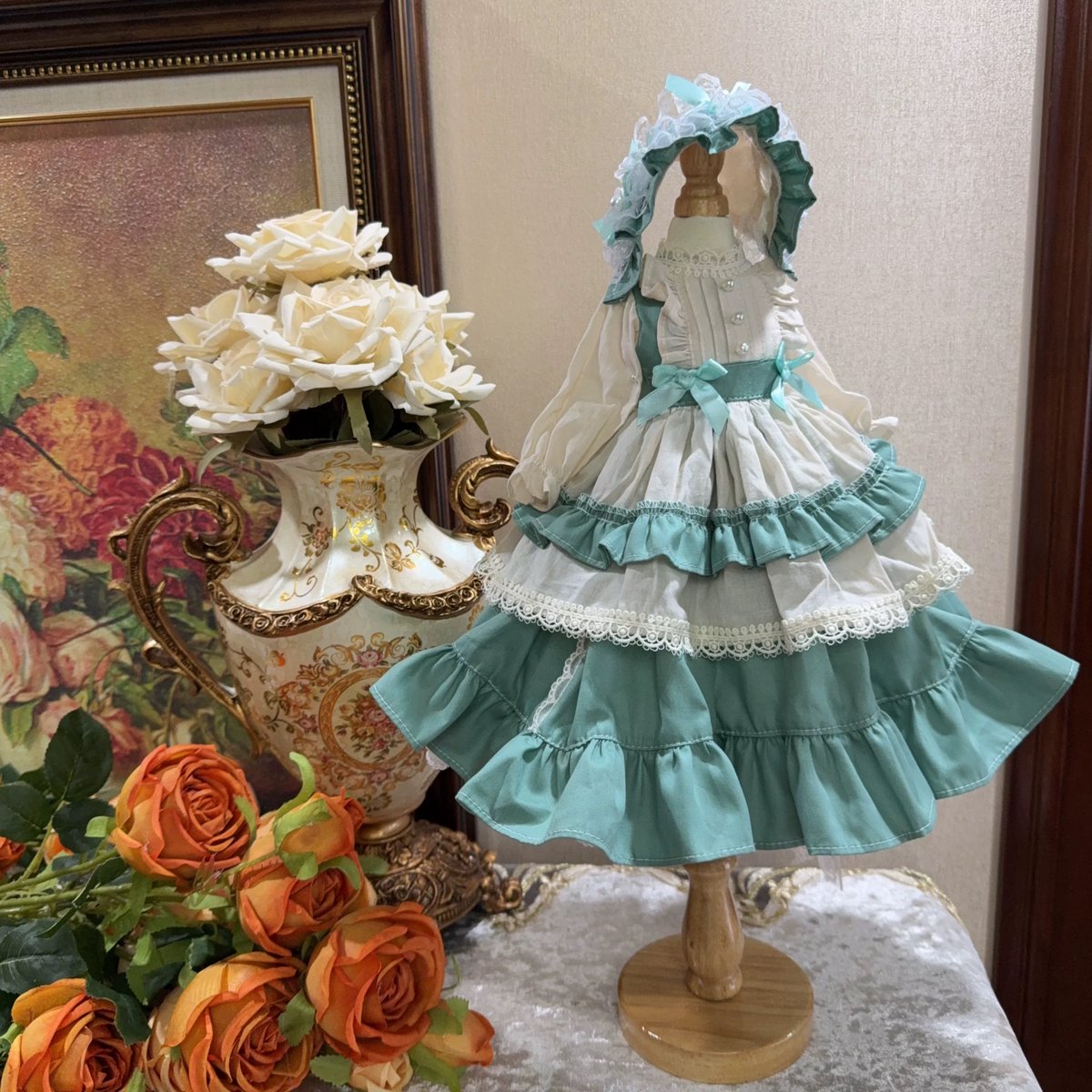 さらママ　ハンドメイド服　ミニチュアドールサイズドレス さらママ ハンドメイド服 ミニチュアドールサイズドレス さら