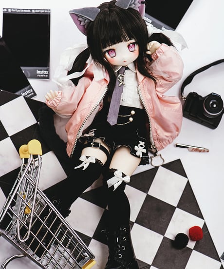 【LaPeonierコラボ企画】TinyFox×適当緑 猫耳量産型女子・黒猫 1/6スケールMJDドール フルセット※特典付き※送料無料※2024年9月以後発送予定※