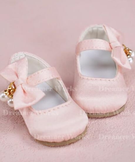 【即納】【各種１コ限定】1/6スケールドール用シューズ 表面絹生地 ロリータ靴 White・Pink・LightBlue リボン3種類