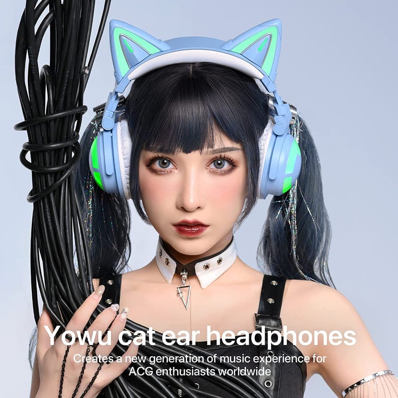 ネコ耳ヘッドホン 『AXENT WEAR』 Cat Ear ブルー