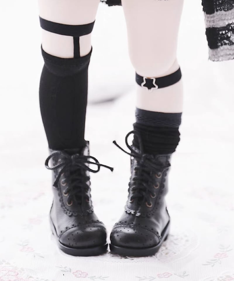 即納あり]1/6スケールドール用シューズ 革靴ブーツタイプ black・brown