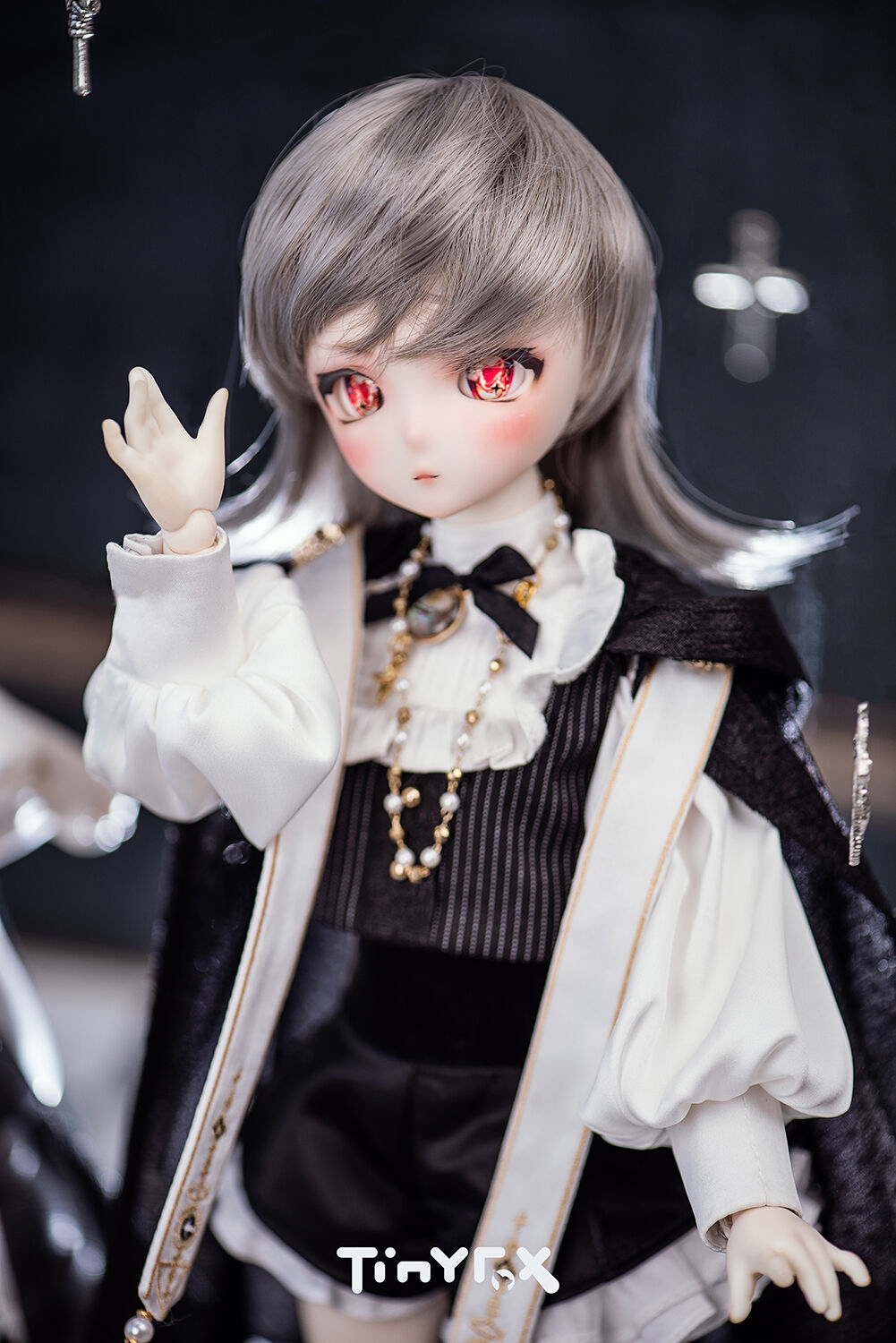 フランスアンティーク カルト・ド・ヴィジット 天使に扮した美しい少女