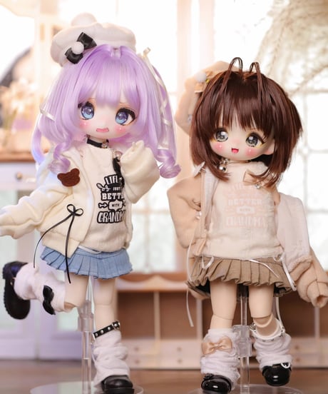 【正規代理】【受注生産】MINASKA017 豆乳派 ドール服セット カジュアル洋服 30cm1/6ボデイ 40cm1/4ボデイ対応 ブルー・カッキー お届け目安：60日*期間限定先行キャンペーン*