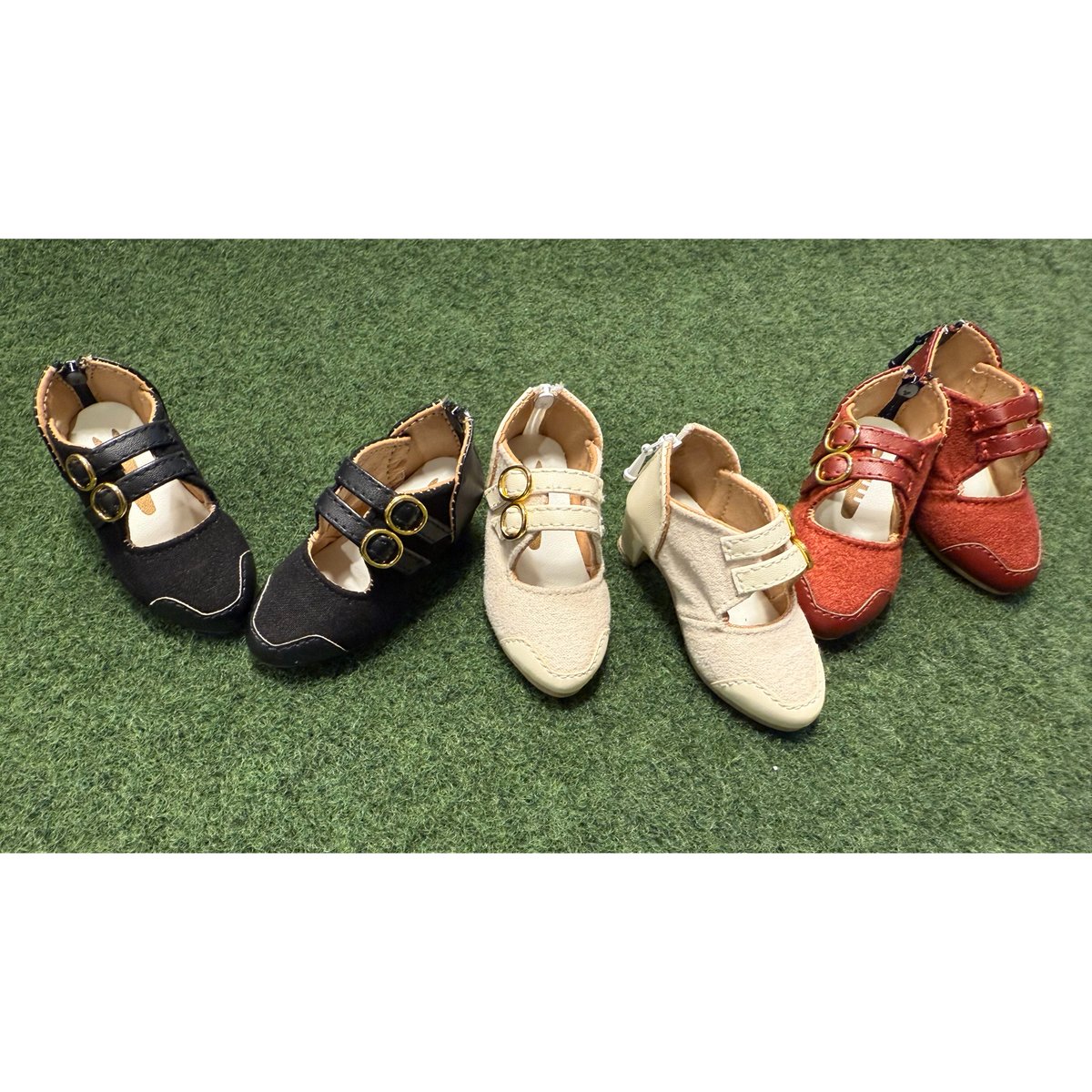 1/4スケールドール用シューズ ハイヒール B/W/R：お届け目安2週間