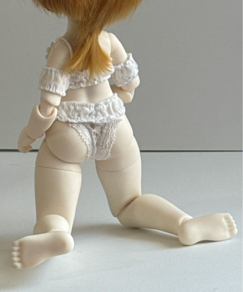 予約】1/6サイズTinyFox天使体サイズ特注品！ Nekoya シルク下着セット