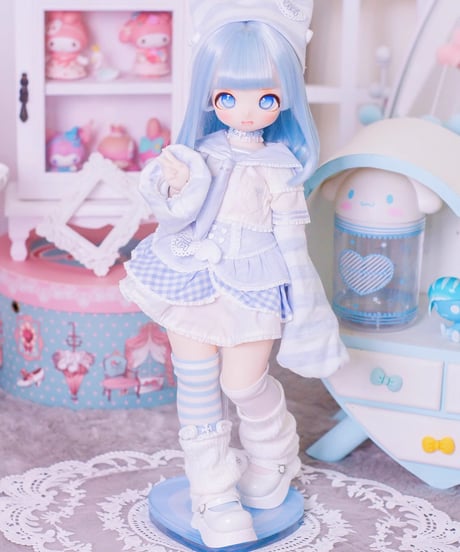 【正規代理】【受注生産】MINASKA01 ＊天使やみ＊ BJD ドール アウトフィットセット 30cm 1/6ボデイ 40cm 1/4ボデイ対応 ブルー・ピンク お届け目安：60日