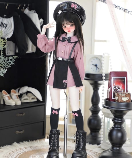 【正規代理】【受注生産】MINASKA18 *ミナエンジェル* BJDドール アウトフィットセット 30cm 1/6ボデイ 40cm 1/4ボデイ対応 ピンク お届け目安：60日