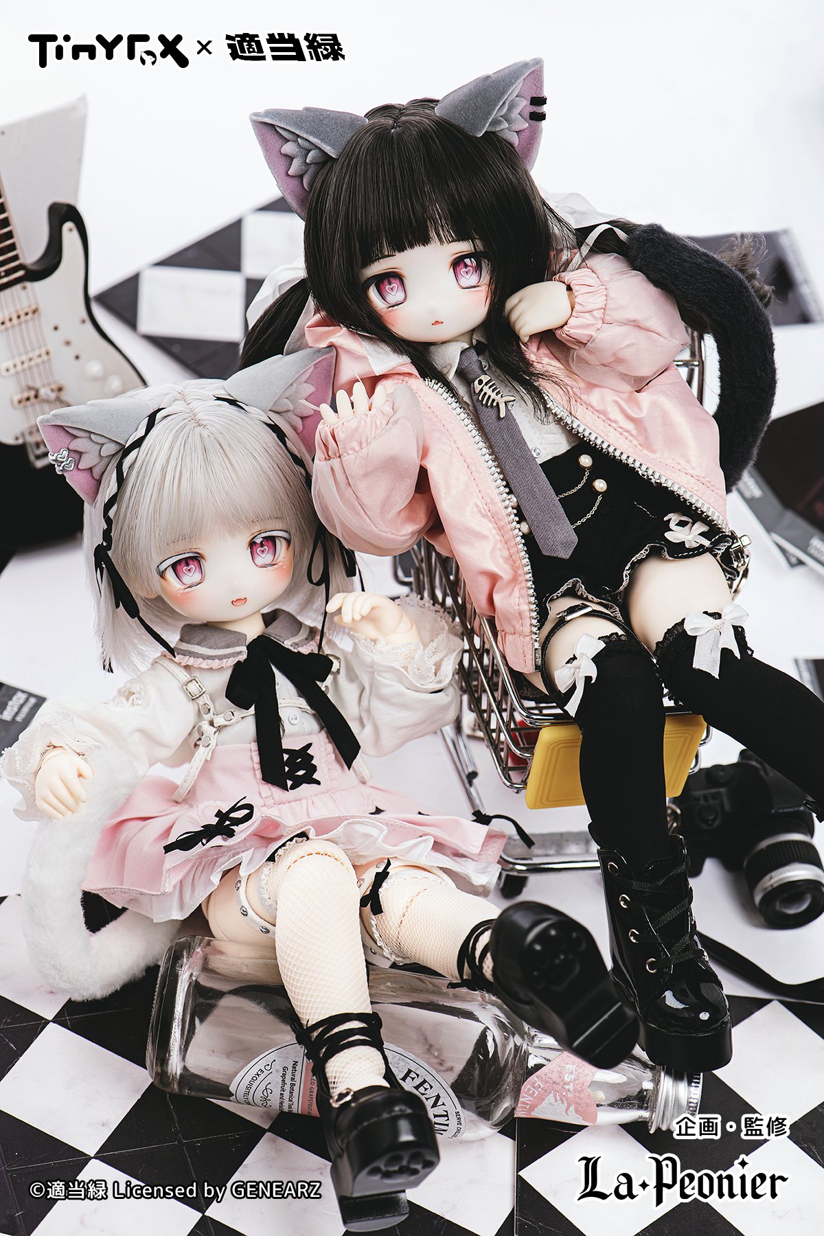 LaPeonierコラボ企画・TinyFox×適当緑 猫耳量産型女子・黒猫と白 LaPeonierコラボ企画・TinyFox×適当緑 猫耳量産型女子・黒猫と白