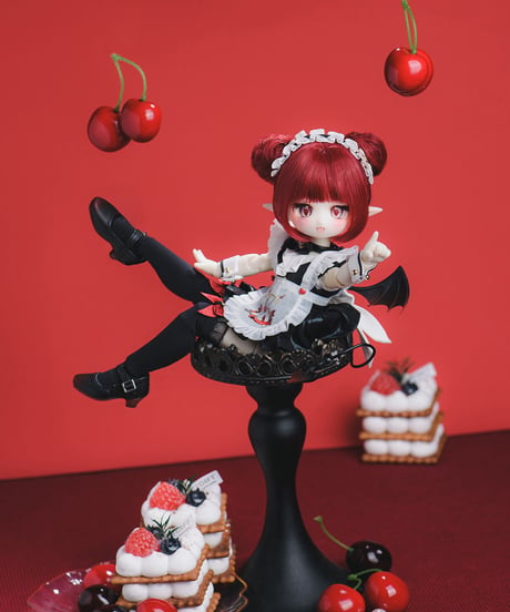 【人気商品再販】TinyFox さくらんぼ小悪魔 チェリー 1/6スケールMJDドール フルセット※アクセサリーなし※新ボディ採用※特典付き※送料無料※注文後一ヶ月以内発送予定※