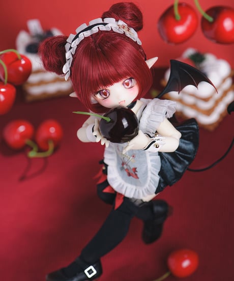 【人気商品再販】TinyFox さくらんぼ小悪魔 チェリー 1/6スケールMJDドール フルセット※アクセサリーなし※新ボディ採用※特典付き※送料無料※注文後一ヶ月以内発送予定※