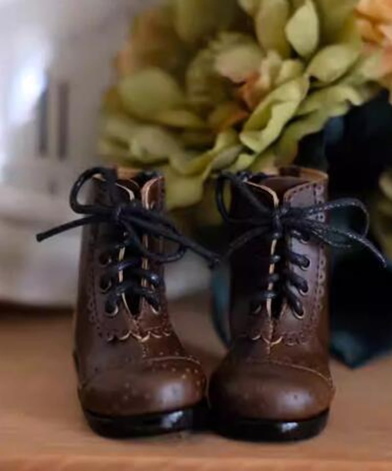 即納あり]1/6スケールドール用シューズ 革靴ブーツタイプ black・brown