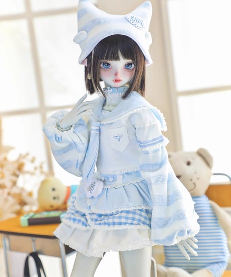 【正規代理】【受注生産】MINASKA01 ＊天使やみ＊ BJD ドール アウトフィットセット 30cm 1/6ボデイ 40cm 1/4ボデイ対応 ブルー・ピンク お届け目安：60日